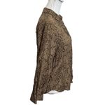 Rails  NWT Noemi Snake Print Blouse Women’s Size Small Brown Long Sleeve Button Photo 3