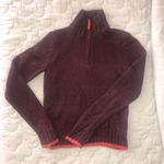 Prince And Fox Maroon Quarter-Zip Turtleneck Sweater Photo 0