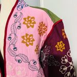 ZARA  Multicolored Bohemian Hippie Embroidered Long Sleeve Cotton Jacket Sz M Photo 8