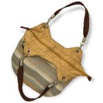 The Sak | Indio Crochet Neutral Sand Stripe Tightweave Medium Shoulder Bag Purse Photo 3