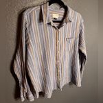 Universal Threads Universal Thread Women Long Sleeve Button Down Shirt Stripes Pastel Collared XXL Photo 3