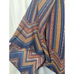 Wrangler Blouse Womens Small Multicolor Chevron Stripe Boho Poncho Top LW4624M Photo 3