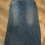 Gap Vintage Y2K Denim Maxi skirt split in back Photo 0