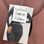 Naked Wardrobe  Smooth Keyhole Cropped Top Shirt Brown NWT Long Sleeve Photo 5