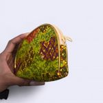 Thailand Elephant Print Pouch | Travel Coin or Makeup‎ Bag Green Photo 2