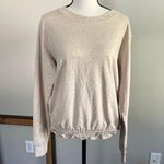 Michael Kors  Oatmeal Heat basics Ruffle sweatshirt Women’s Medium Photo 4