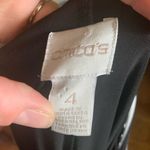 Chico's Chico’s black & white striped layered wide neck 3/L flowy blouse Photo 2