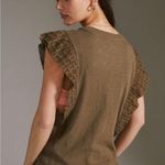 Anthropologie Pilcro Ruffled Sleeve Tunic Tee Moss Green Size XL NEW Photo 6