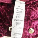 Mistress Rocks Valiant Burgundy Crushed Velvet Joggers Size Small Photo 10