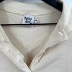 Princess Polly  Cream Ribbed Knit Collared Top Size 4 - Small Photo 1