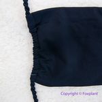 Agua Bendita NEW  black smocked minta bikini top,‎ size L Photo 4