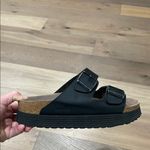 Birkenstock Papillio by  Arizona Flex Black Platform Slide Sandals EU 39/ US 8 Photo 11