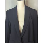 Theory  Navy Single‎ Breasted One Button Blazer Corpcore Office Corporate Size 4 Photo 1
