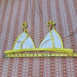 American Apparel Los Angeles Apparel triangle swim top bathing suit top yellow pool beach indie Photo 3