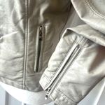 Bernardo vegan leather jacket with zippered pockets Cream Size Small Photo 1