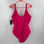 LAUREN RALPH LAUREN Swimsuit Size 16 One Piece NWT Underwire Beach Club Solids Pink Photo 3
