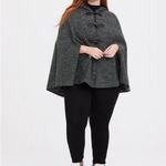 Torrid  Outlander Green Marled Hooded Toggle Cape Jacket Photo 5