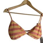 Billabong Sunchaser Ceci Striped Triangle Bikini Swimsuit Top in Pineapple XL Photo 3