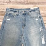 American Eagle  Light Wash High Rise Mom Jeans Distressed Extra Short 2 NWT Photo 2
