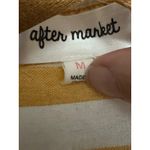 After Market  Yellow White Stripe Sleeveless Tie Front Collared Shirt Size M Photo 2