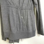 All Saints Gina Drape Jacket 4 Gray Womens Open Front Zip Pocket Drawstring Photo 5