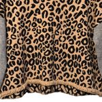 THML Leopard Print Sweatshirt Gray Contrast Sleeves Size Medium Photo 2