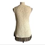 Astars Bonfire Festival Hippie Fringe Knit Vest Size S Brown Photo 2