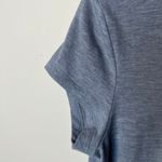 Athleta Women's Topanga Ruched T-Shirt Grey Short Sleeve Athleisure Dress SZ S Photo 4