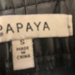 Papaya Black Vegan Leather Mini Skirt Y2K Size Small Photo 5