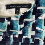 Carmen Marc Valvo  Dress Sleeveless Jade Beaded Cloque Sheath Wool‎  Size 18 Photo 10