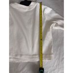 AQUA  Cream Denim Jacket‎ Size 6 Cropped Collarless Button Front Pockets Photo 7