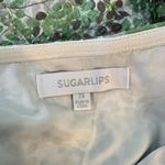 Sugar Lips Green Leaf Print One Shoulder Blouse size 2X One Sleeve Photo 8