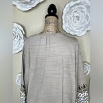 Entro Long Balloon Sleeved Tan/Cream Oversized Mixed Media Blouse Size S Photo 10