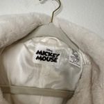 Disney Parks Mickey Mouse & Friends Cream White Faux Fur Zip Up Jacket Photo 7