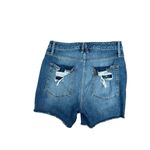 Good American The Bombshell Denim Distressed Jean Short Size 4/27 High Rise Photo 3