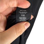 Theory  Black Midi Dress Size Small Jersey Knit Ruched Side Bottom Slit Small Photo 4