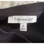 Francesca’s black crewneck sweatshirt with pearl detail Black Photo 4