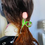 Metal Pink / Lilac Tulip Flower Hair Claw Clip Photo 0