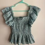 Love the Label Anthropologie Elegant Ruffle Sleeve Smocked Blouse Photo 0