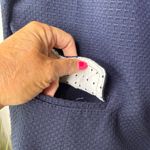 Talbots  Size‎ 16 Navy Pique Blazer Contrast Polka Dot Lining Nautical Buttons Photo 4