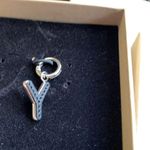 Burberry Authentic Silver/Leather- Y -Key/Charm/pendant .. Photo 1