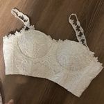 Misha collection rose lace set in white Size XS Photo 4