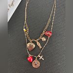 Free People  Gold Layered Charm Necklace Photo 2