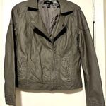 Forever 21  faux leather moto jacket gray size L Photo 0