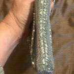 Jessica McClintock  Silver Sequin Chain cross body Bag Photo 5