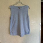 Chico's  Blue Knit Sleeveless Tank Top Women's Size 1 (M) Top‎ Decorative Details Photo 2