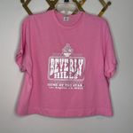 Nordstrom Neema California Beverly Hills Boxy Crop Tee Pink Medium  Photo 1