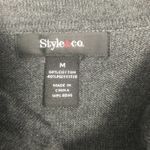 Style & Co . Cowl Neck Tunic Sweater Size M Charcoal Oversized Photo 1