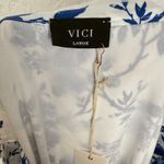 VICI  Floral French Toile Satin Maxi Wrap Skirt NWT Chic Resort Feminine Large Photo 2