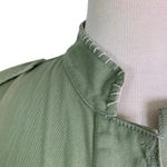 ZARA Tassel Pom Crochet Fringe Boho Utility Jacket Green Size XS Photo 9